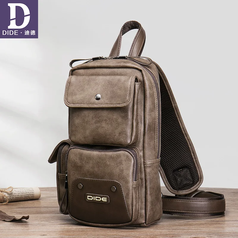 DIDE High Quality luxury brand shoulder messenger bag for male Casual Chest Bag Men 9.7 inch Multi-pocket Port | Багаж и сумки