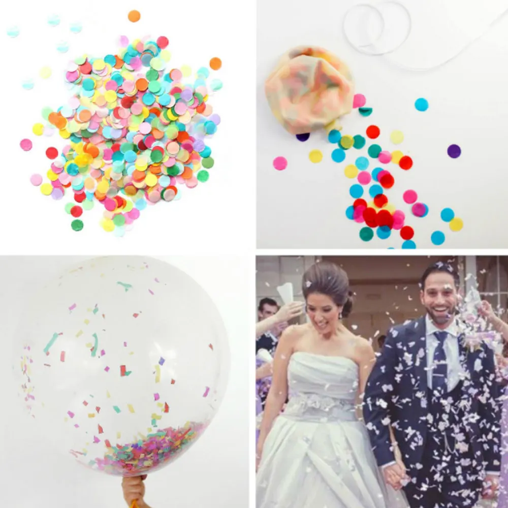 Круглая бумага с конфетти для заполнения воздушных шаров 30 цветов свадьбы дня