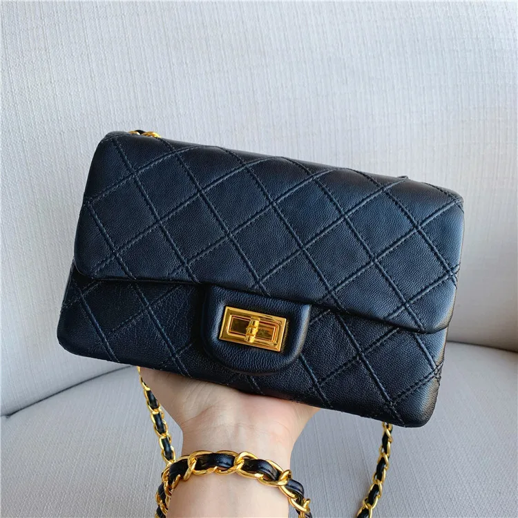 

2021 women bag chain bag new ins high-quality slung shoulder bag portable temperament leather new bag