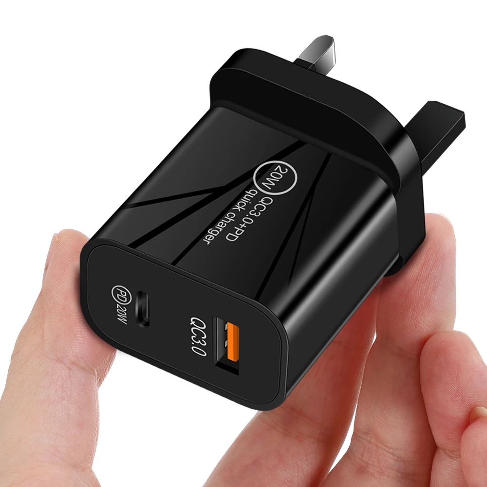 

USB Type C Charger 20W PD Fast Charging Adapter For iPhone 12 Pro Xiaomi mi 11 Samsung Huawei Mobile Phone QC 3.0 USB C Charger