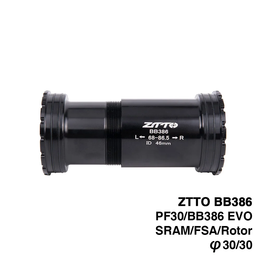 BB386 ZTTO BB386 EVO PF30 30 bottom bracket press-fit bottom bracket for mountain bike road bike parts BB 30mm crank durable shaft - Цвет: BB386
