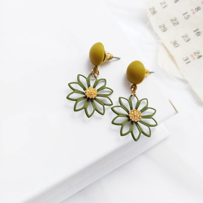 Милые Красочные Молодежные красивые женские серьги в форме цветка для девушек