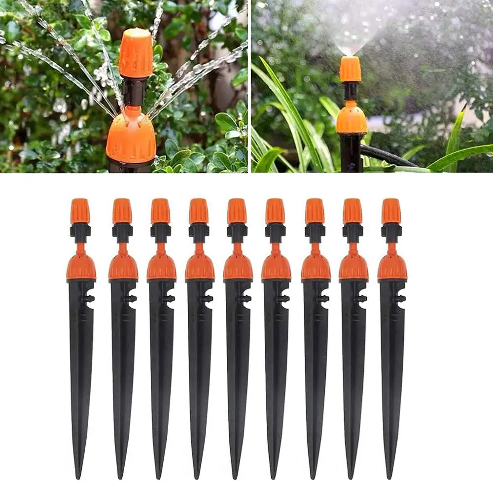 

20Pcs Adjustable 4/7 mm Hose Dripper Emitter Stake Mist Sprinkler Spray Nozzle for Greenhouse Garden Lawn Micro Drip Irrigation
