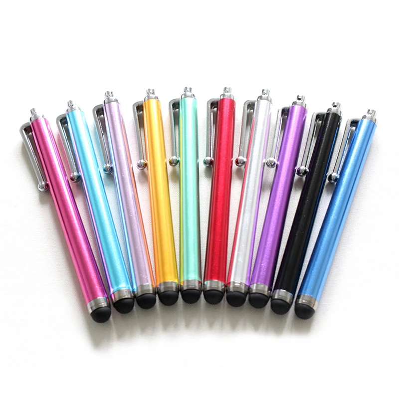

10Pcs Metal Tablet Pen With Pen Clip Stylus Pen Touch Screen For Tablet PC For IPhone IPad Capacitive Stylus Pen