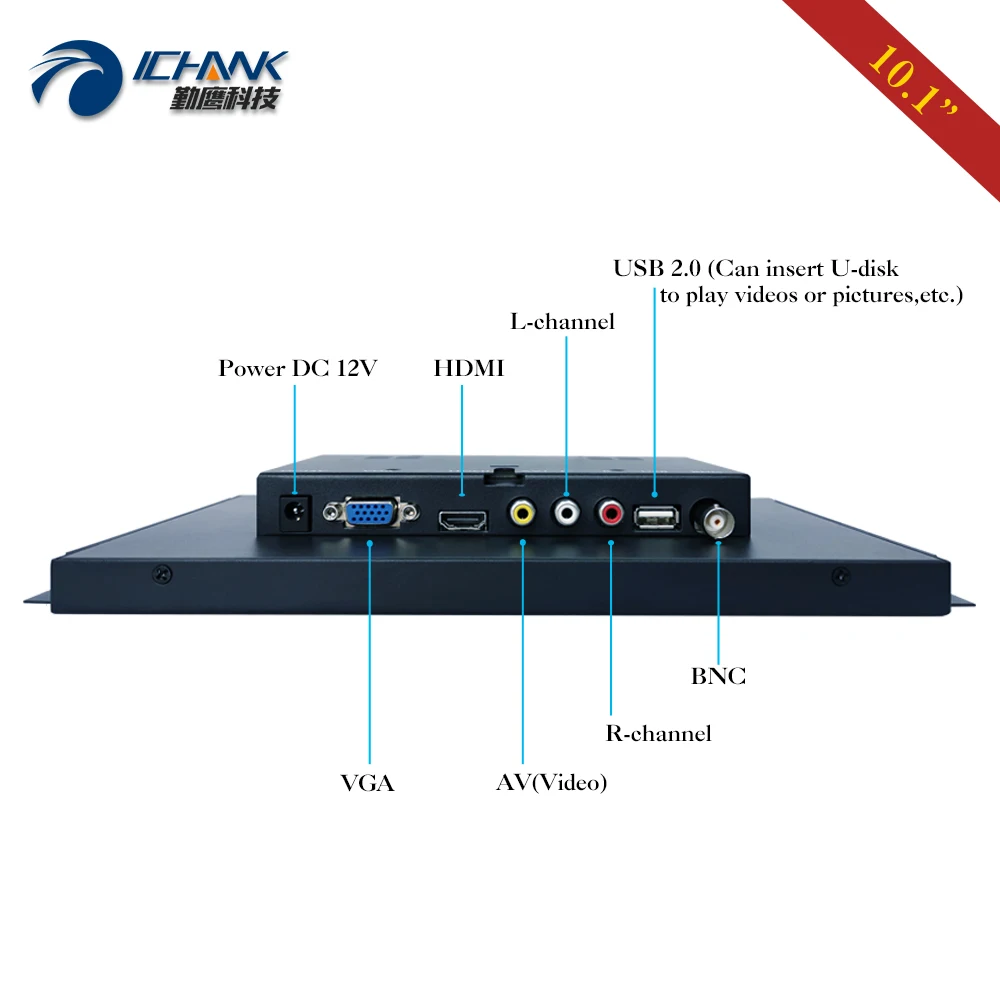 ZK101TN-59H/10.1&quot inch 1920x1200 IPS Screen 1080p VGA HDMI Embedded Open Frame Built-in Speaker PC Monitor USB Port Video Player - купить