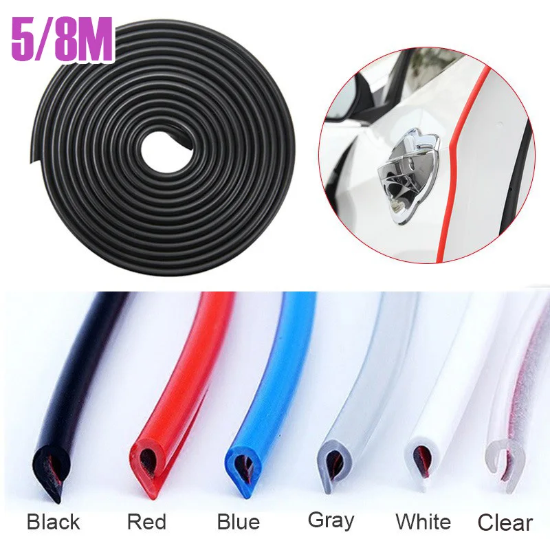 

Universal Car Door Edge Rubber Scratch Protector 5M 8M Moulding Strip Protection Strips Sealing Anti-rub DIY Car-styling