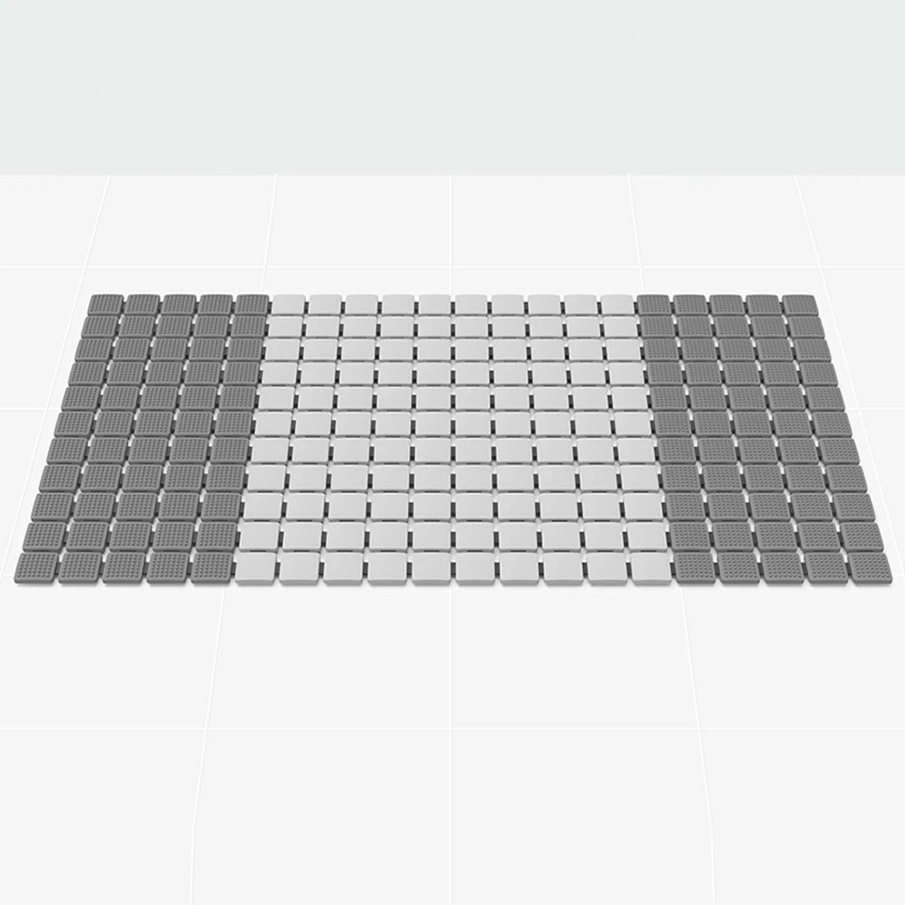 

Qualitell Bathroom Shower Mat Suction Cup Anti Slip Bath Mats Safety Bath Tub Mat Massage Foot Pad Foldable Washroom Carpet