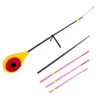 Горячая Распродажа рыболовные удилища с нежной текстурой, уличная зимняя портативная удочка для подледной рыбалки, желтая + 5 шт. наконечников для рыболовных удилищ, красный комплект
