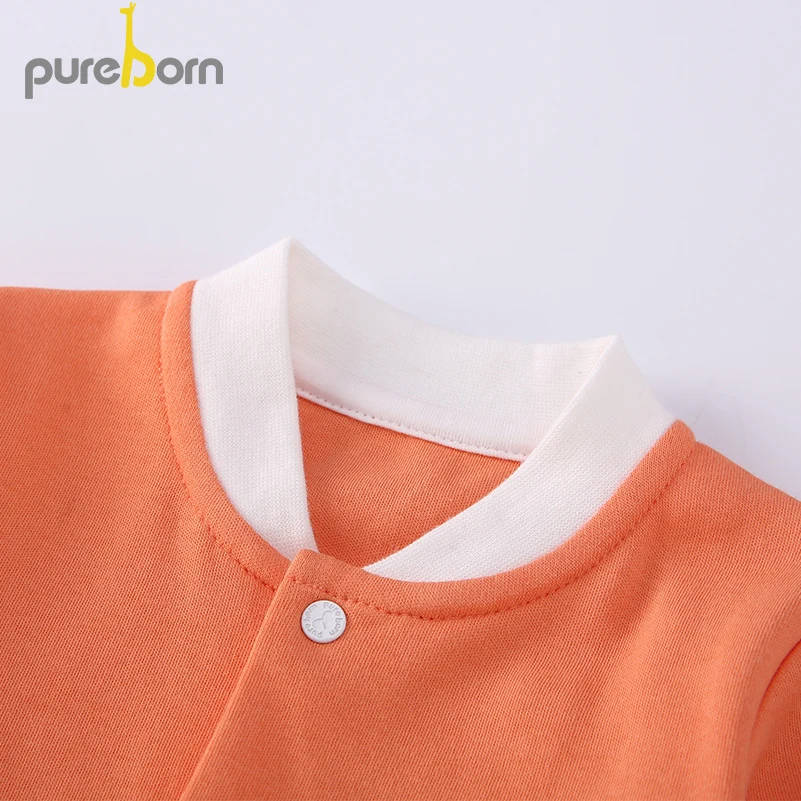 Pureborn/Детский комбинезон унисекс для новорожденных Пижама с героями мультфильмов
