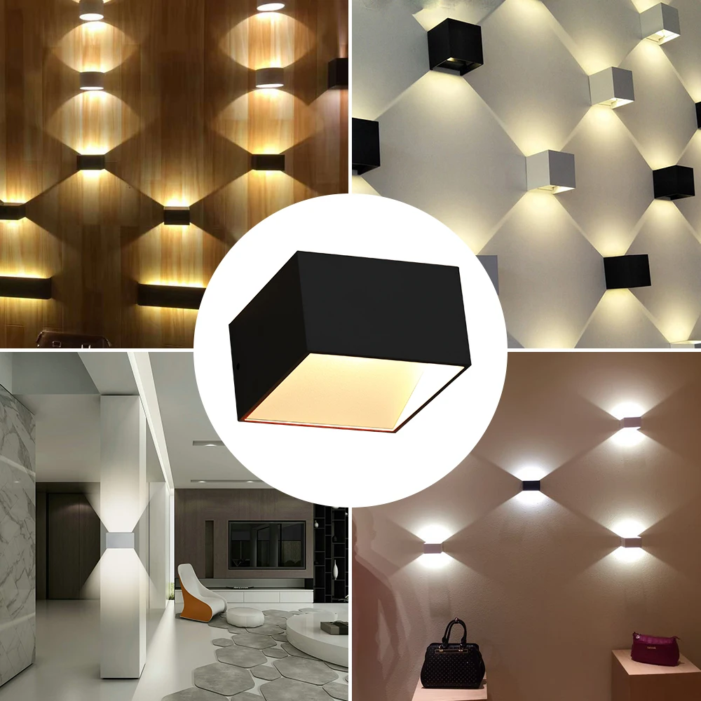 

Wall Light Sconces Design LED Porch Lights 7W for Home Modern Wall Lamp Decor Square Luminaire Hallway Bed Mural Stair Lighting