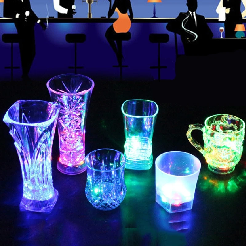 СВЕТОДИОДНЫЙ АВТОМАТИЧЕСКИЙ мигающий чашки Сенсор светильник вверх кружка