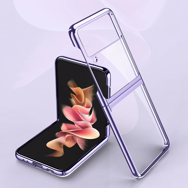 

Прозрачный жесткий чехол для Samsung Galaxy Z Flip3 5G, чехол с полным покрытием для Samsung Galaxy Z Flip3 5G, складной чехол для Samsung Z Flip 3