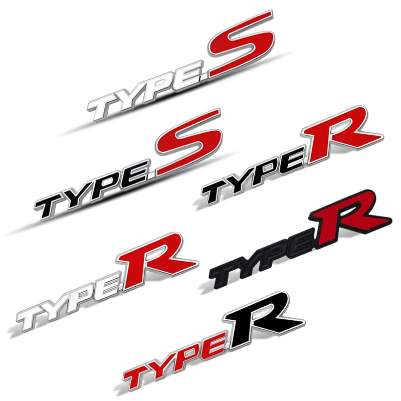 

Metal Car Sticker TYPER TYPE S Badge Trunk Body Emblem Decal For Honda Civci FIT Accord Prelude CRV 5th City CRZ Jazz Styling