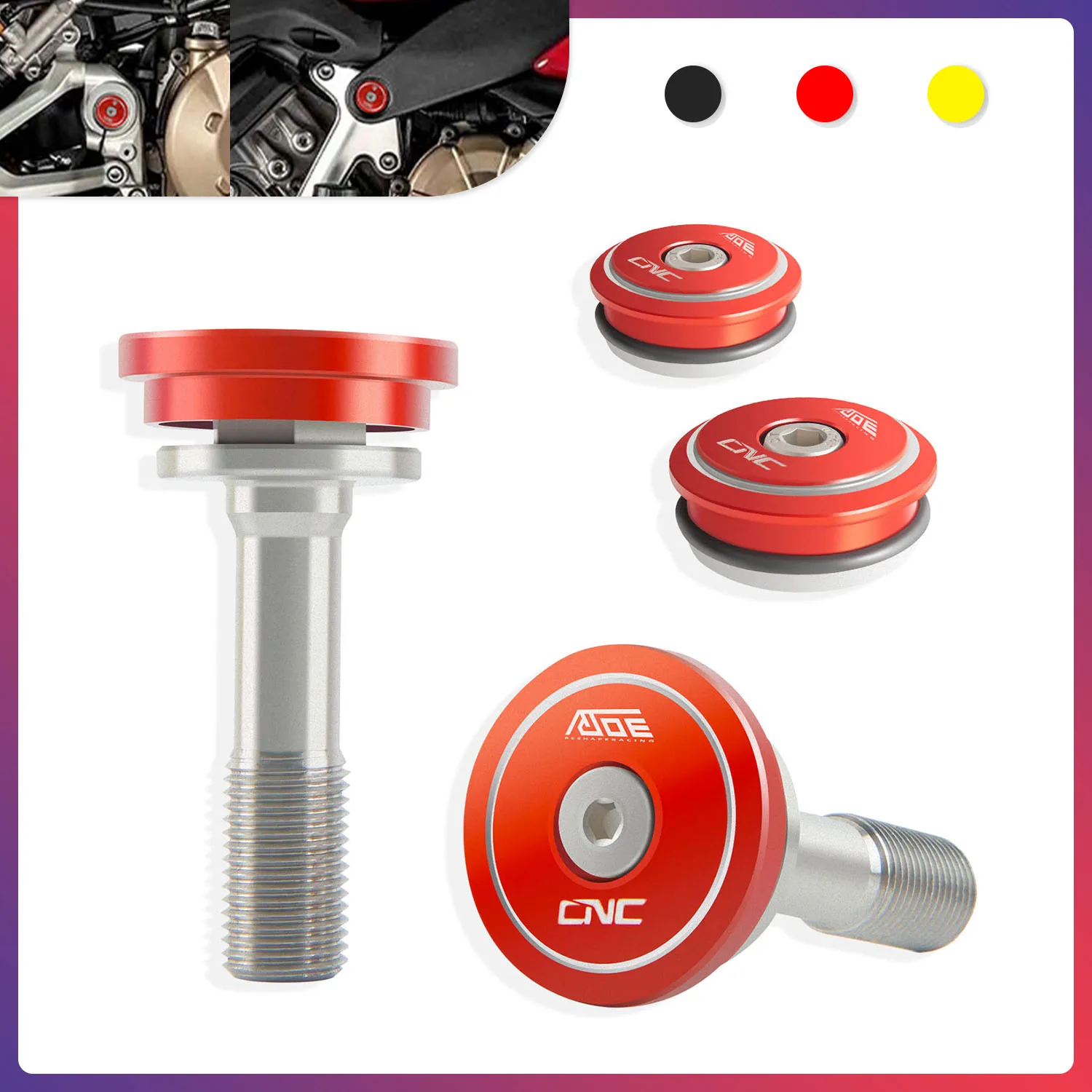 Колпачки отверстий для алюминиевой рамы мотоцикла CNC защитная обтекатель Ducati