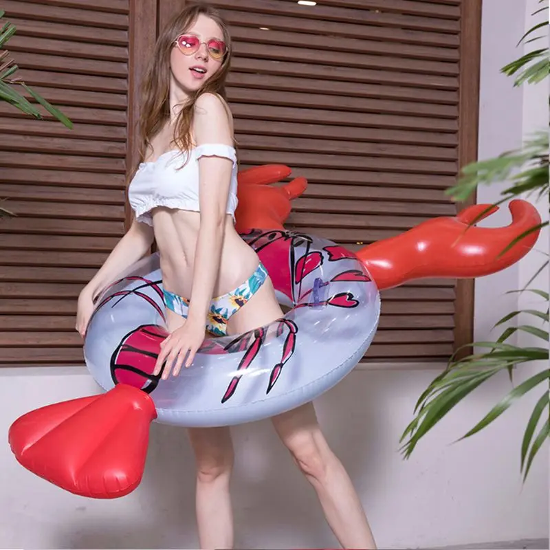 

D2TC Giant lobster Swimming Ring Inflatable Pool Floating Water Festival Party Toy