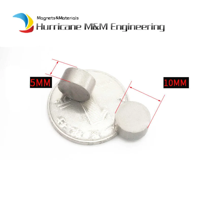 Диаметр магнита диска SmCo 10x5 мм YXG28H 350 градусов Цельсия высокотемпературные