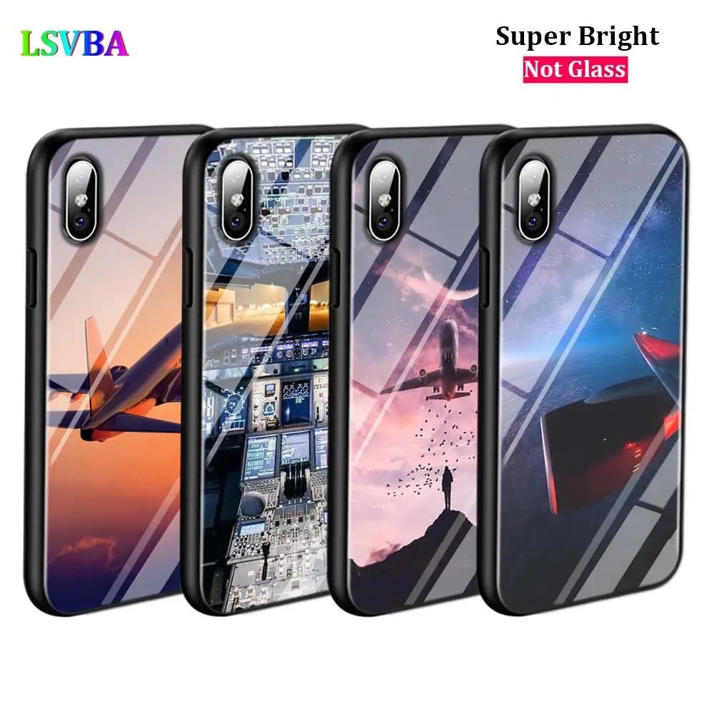 Глянцевый чехол для телефона iPhone 11 11Pro X XR XS Max 8 7 6 6S Plus 5 SE черный | Мобильные