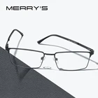 MERRYS Дизайнерские мужские роскошные очки из титанового сплава , мужские ультралегкие очки для близорукости и дальнозоркости, очки по рецепту S2063