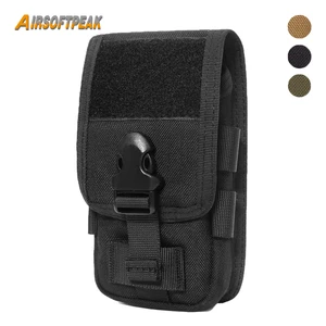 Двухслойная тактическая сумка для телефона с ремнем 600D нейлоновая водонепроницаемая система Molle для охоты Molle Fanny мобильный телефон кошелек для улицы подсумок тактический