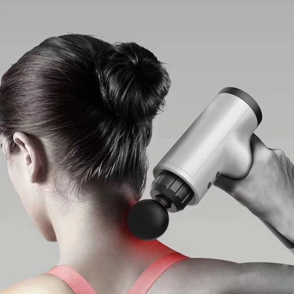 

Electric Muscle Massage Gun Deep Muscle Fascia Tissue Massager Therapy Gun Exercising Muscle Pain Relief Body Shaping Relaxation