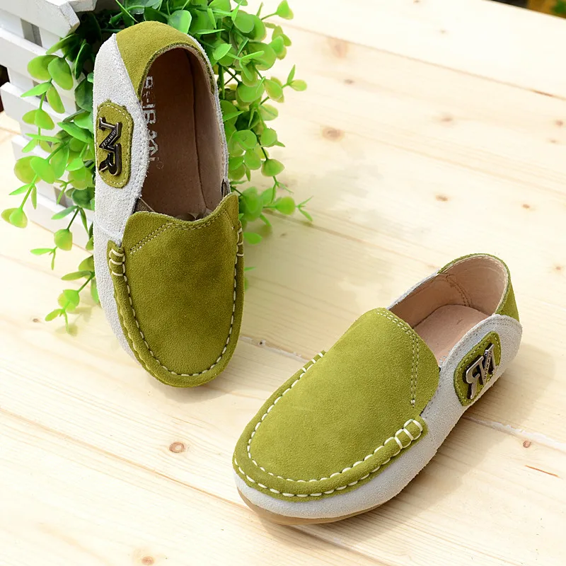 Цветная спортивная обувь из натуральной кожи и нубука для мальчиков|genuine leather shoes