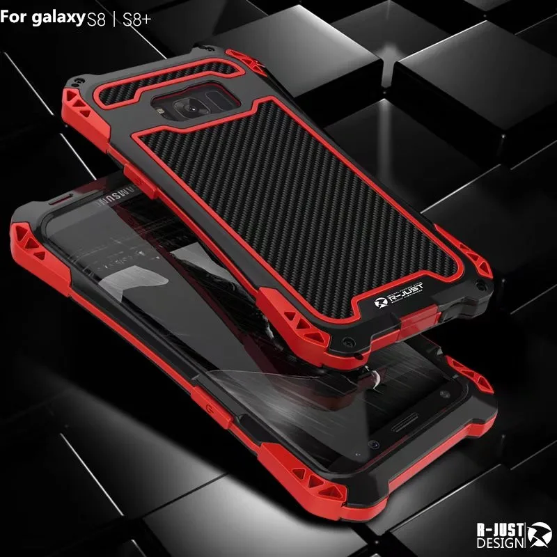 R-JUST чехол для samsung 10 Plus S9 S8 S7 Edge чехол панцири King алюминиевый карбоновый противоударный чехол для Galaxy Note 8 9 10Coque
