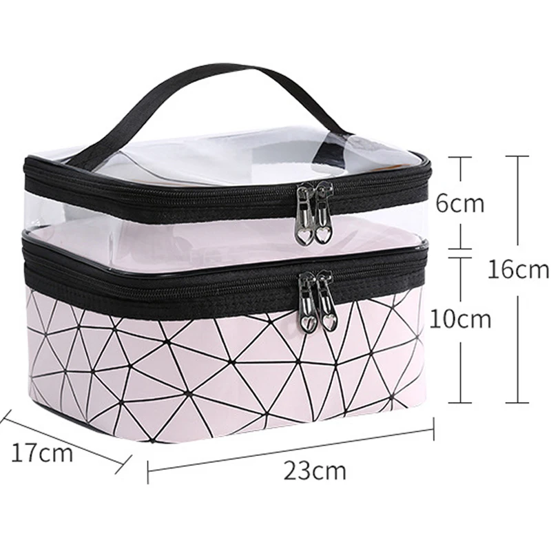 

Multifunction Travel Clear Makeup Bag Fashion Diamond Cosmetic Bag Toiletries Organizer Waterproof Females Storage Make Up Cases