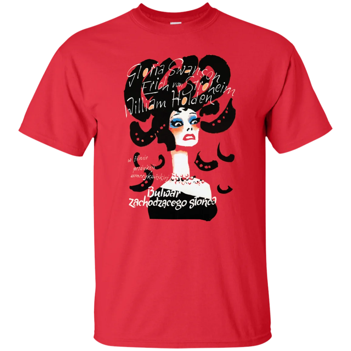 Бульвар Глория Свенсон польский ретро Голливуд шоу биз фильм|Мужские футболки| |