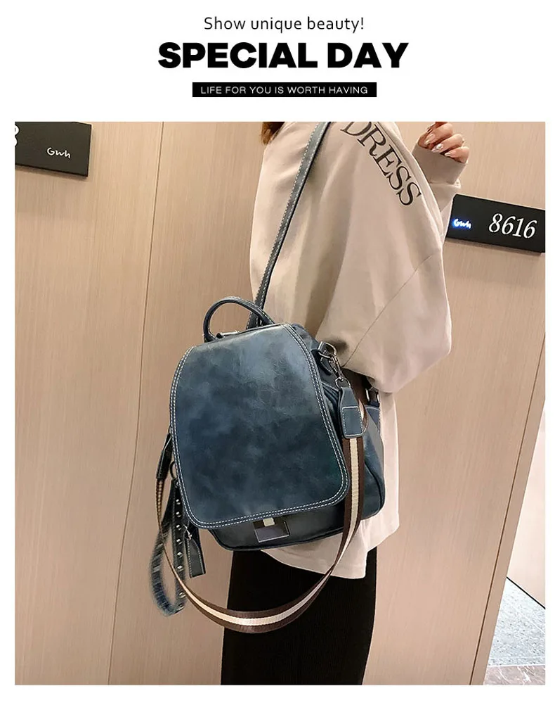Популярный женский кожаный рюкзак, модные женские рюкзаки Mochila, женские повседневные винтажные сумки на плечо с большой вместительностью XA219H