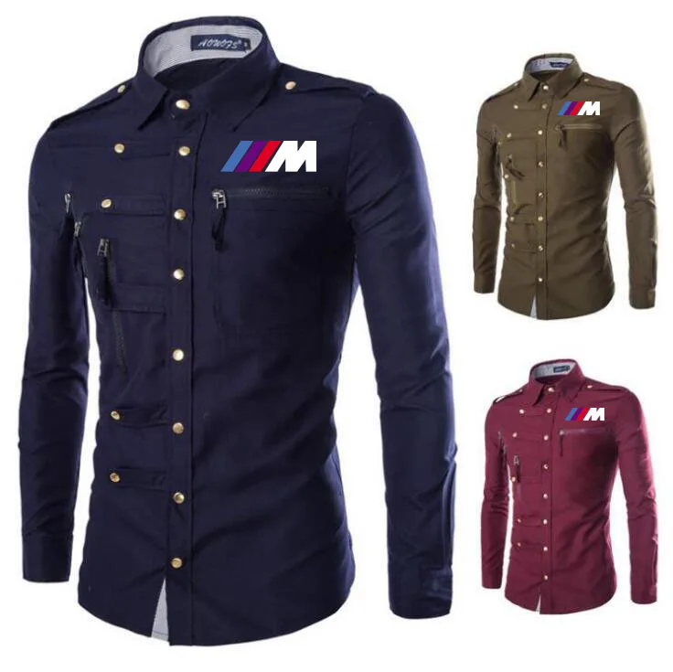 

2021 Men's Polo Shirt for bmw M1 Printed T Shirt Summer lapel Mens long Sleeve Casual Fashion Cotton long sleeve male Tops Cloth