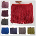 Оптовая продажа 10 ярдовлот красивая кружевная отделка с бахромой, с кисточками 20 см в ширину аксессуары для латиноамериканских танцев латинские танцы платье с кружевной лентой