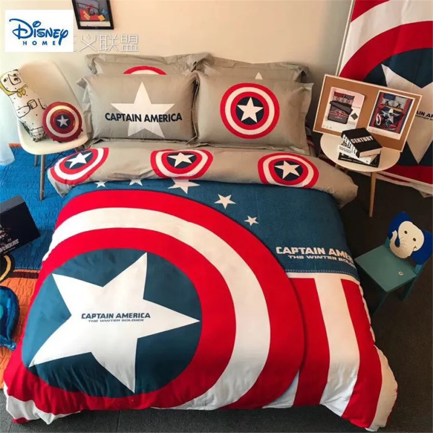Disney с изображением героев фильма Марвел мстители Комплект постельного белья 3d