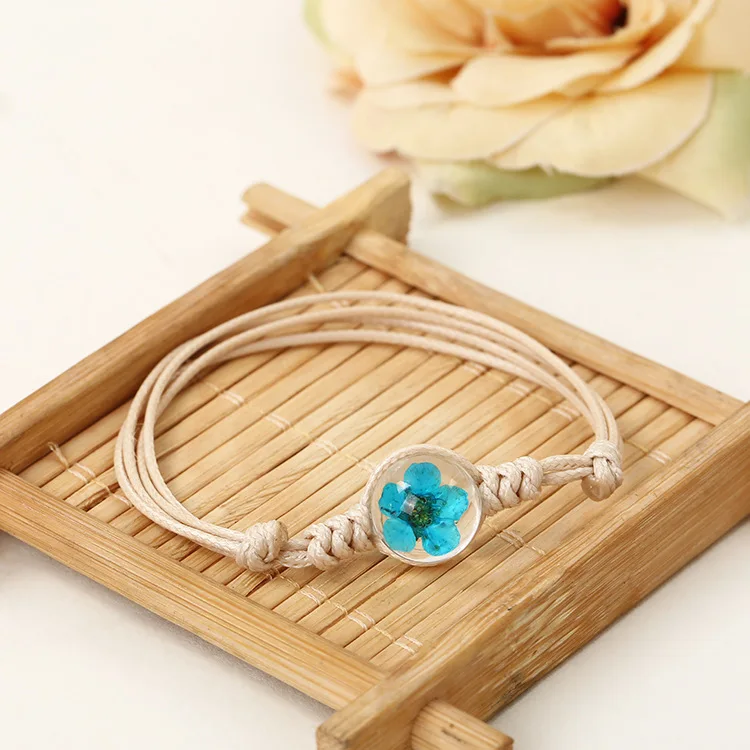 Натуральный белый кристалл камень браслет многоцветный вечный цветок ручной