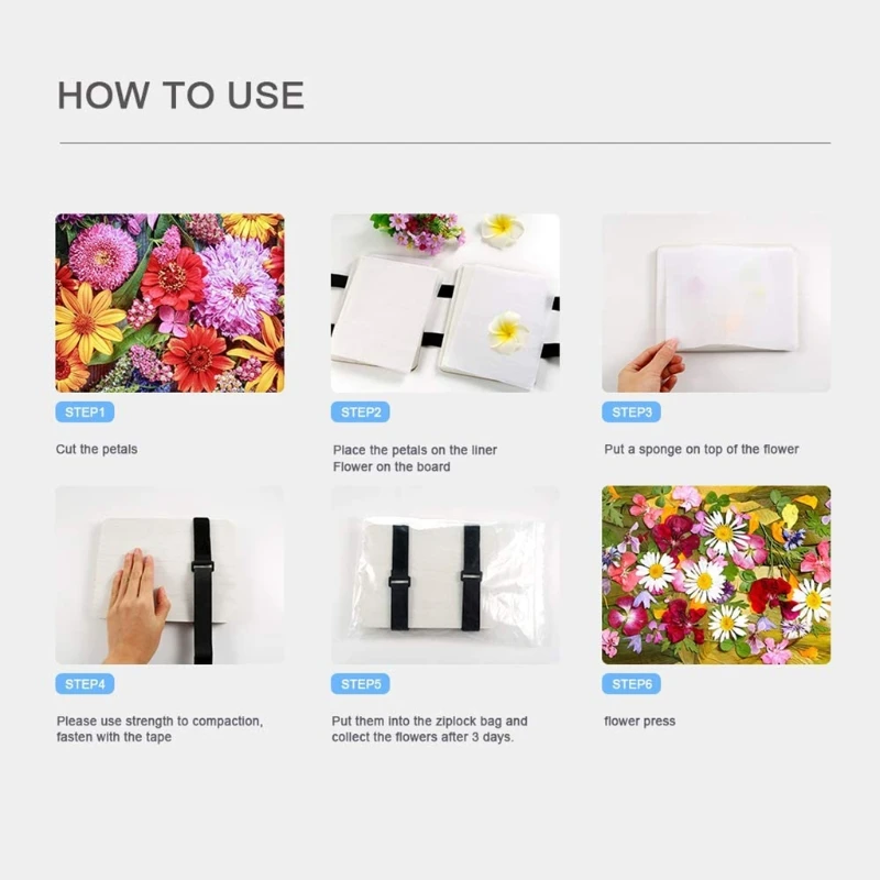 

Professional Flower Press Kit 7 x 9.5 inch 6 Layers Large Leaf Plant Press Set for DIY Art Nature Press Kit Handcrafts M0XF
