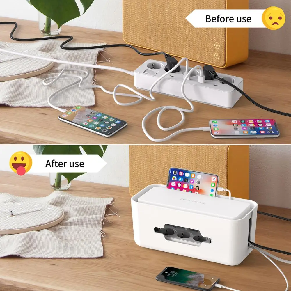 NTON коробка для хранения кабеля питания с держателем защиты от пыли управления