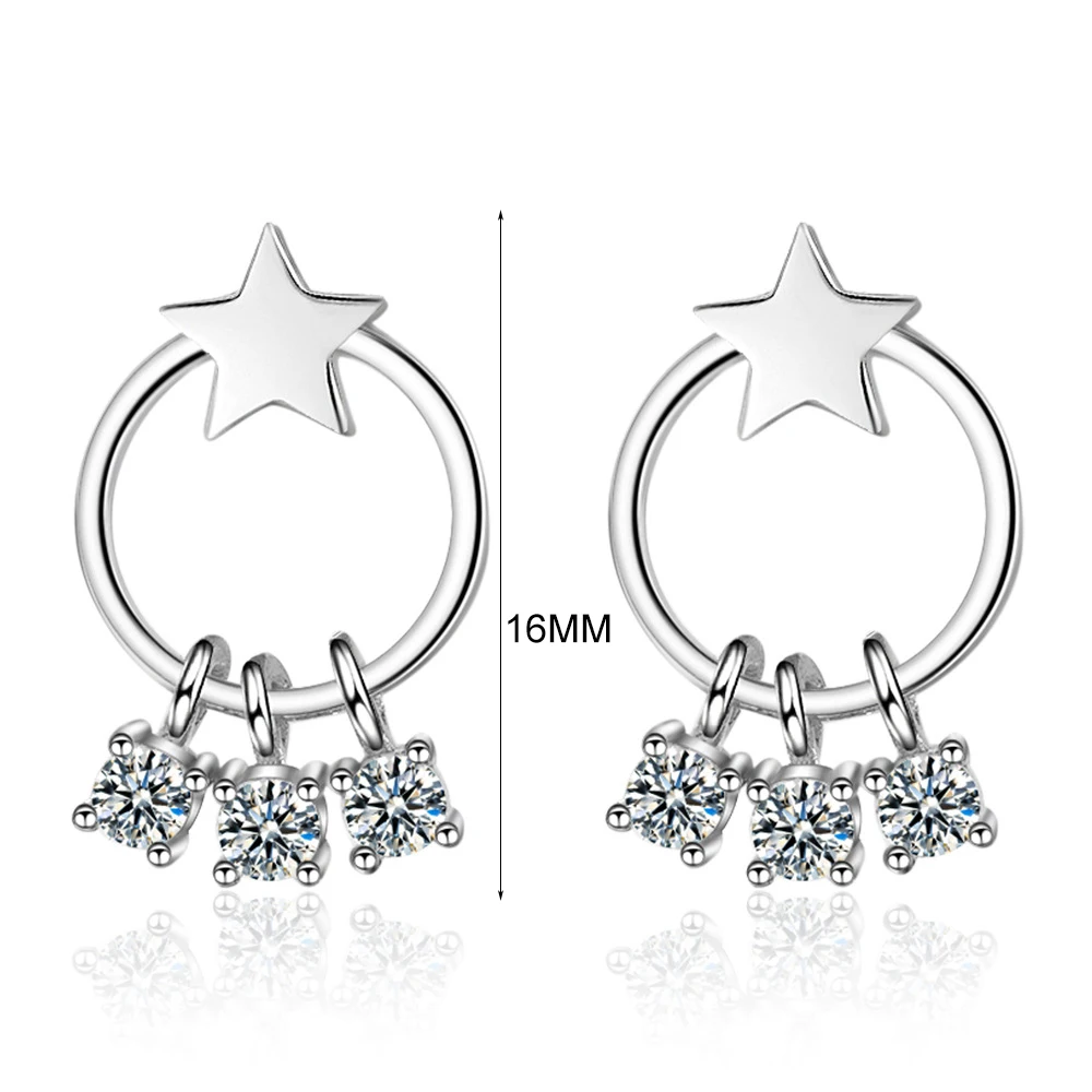 Женские серьги подвески MEETSOFT гипоаллергенные из стерлингового серебра 925 пробы с