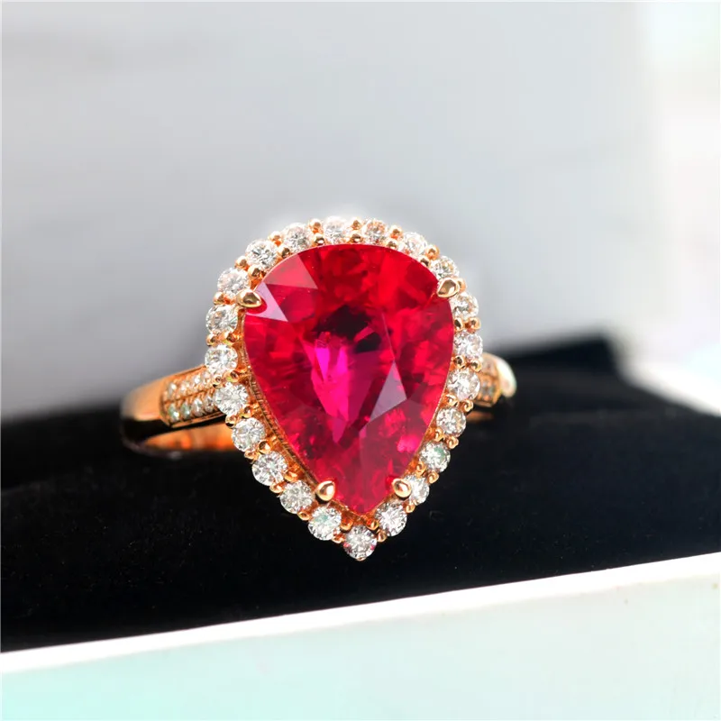 Кольцо инкрустированное красный жемчуг ювелирные изделия Индивидуальные