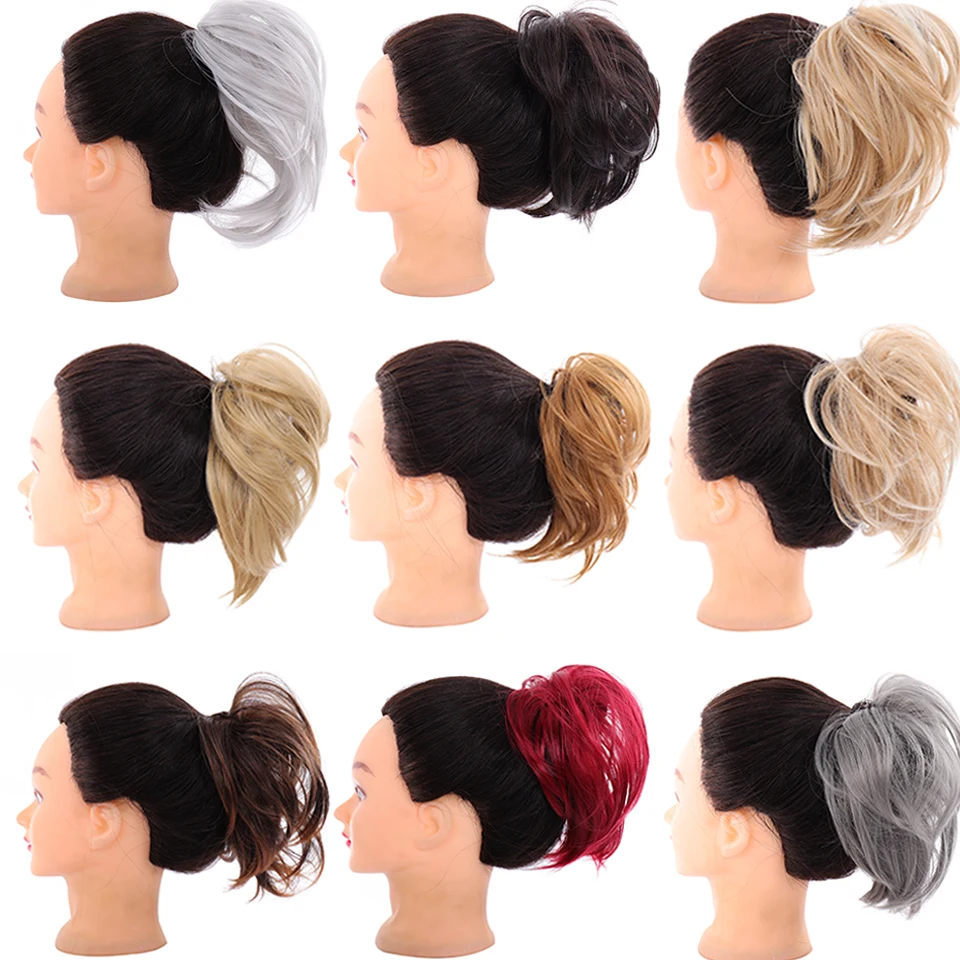 AILIADE синтетический эластичный прямой пончик-шиньон резинка для волос обертка