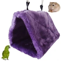 pet bird parrot hamster plush house hanging nest triangle hammock nest house warm bed rat hammock birds accessories pet products