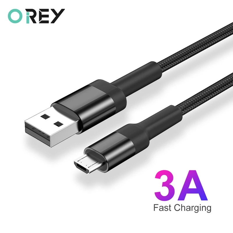 OREY 3A Micro USB кабель для быстрой зарядки для samsung S9 USB кабель для Xiaomi Redmi Note 7 зарядный кабель USB кабель для передачи данных