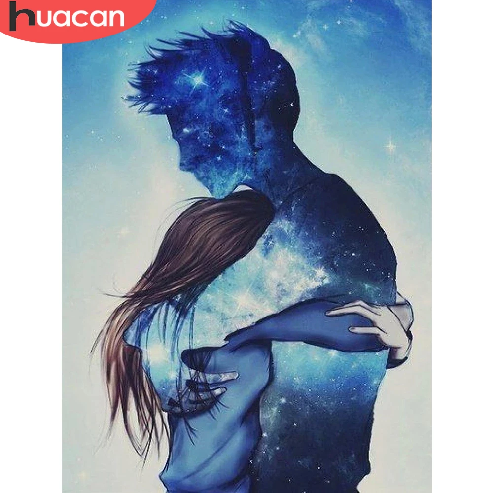 

HUACAN Oil Painting By Number Couples Diy Frame Picture Paint By Numbers Lover On Canvas Home Decoration Gift 50x65cm