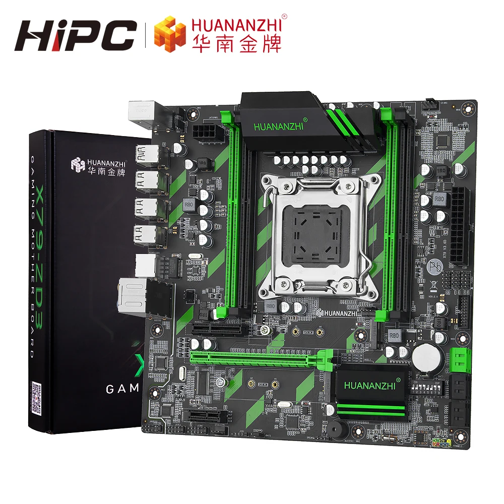 Huanan Zhi X79 ZD3 REV2.0 Материнская плата Intel C602 LGA 2011 rec DDR3 1333/1600/1866 МГц 12 Гб M.2 NGFF MATX LGA2011