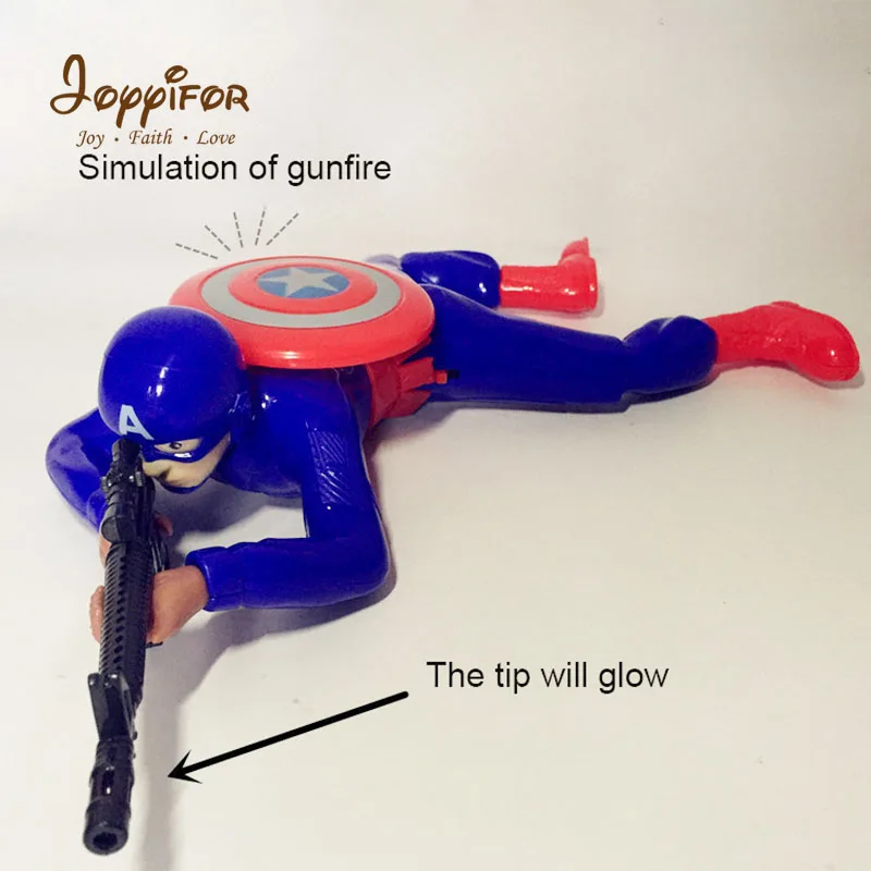 FGHGH супер герой Капитан Америка Человек паук электрические ползающие вокальные