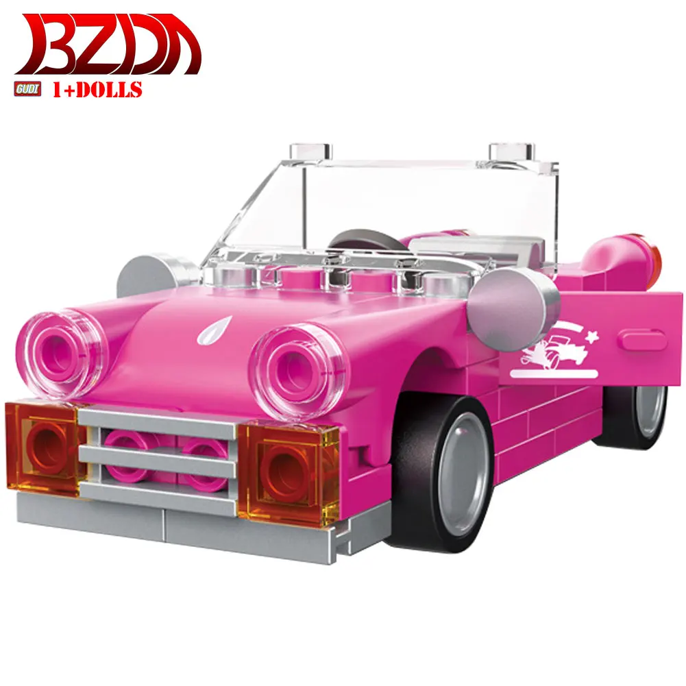 

BZDA Creative Mini Car Building Blocks Supercar City Pull Back Vehicle Bricks Christmas Limited Edition Educational Toys