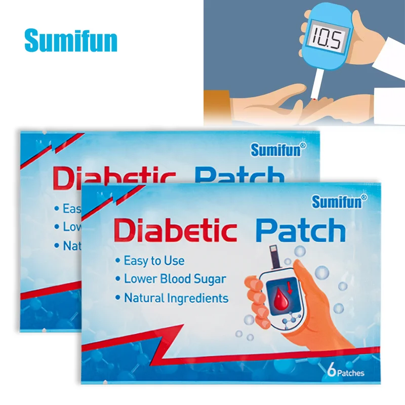 

6Pcs Sumifun New Diabetes Navel Plaster Diabetic Patch Natural Herbal Ointment Sticker Effective Balanced Blood Glucose Value