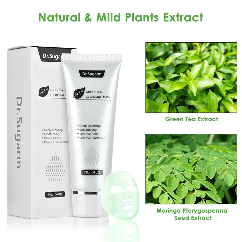 

Blackhead Remover Treatment Facial Mask Remove Acne Nose Black Mask Moisturizing Deep Cleansing Pore Strip Green Tea Skin care