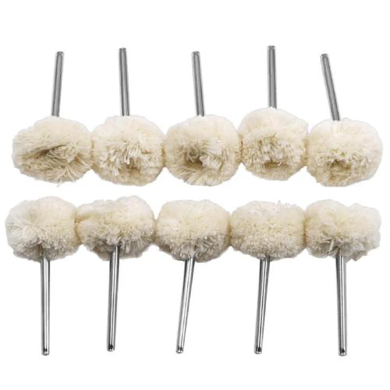 

10PCS Woolen Cotton Thread Polishing Wheels Brush Buffing Pad For Rotary Tools