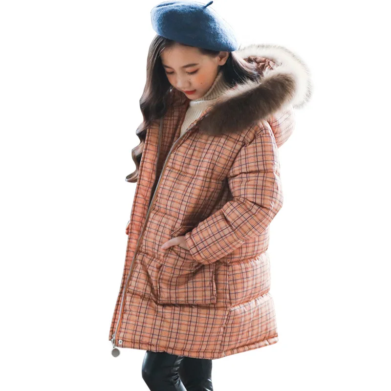 Детская куртка для девочек коллекция 2019 года зимняя пальто теплая верхняя одежда