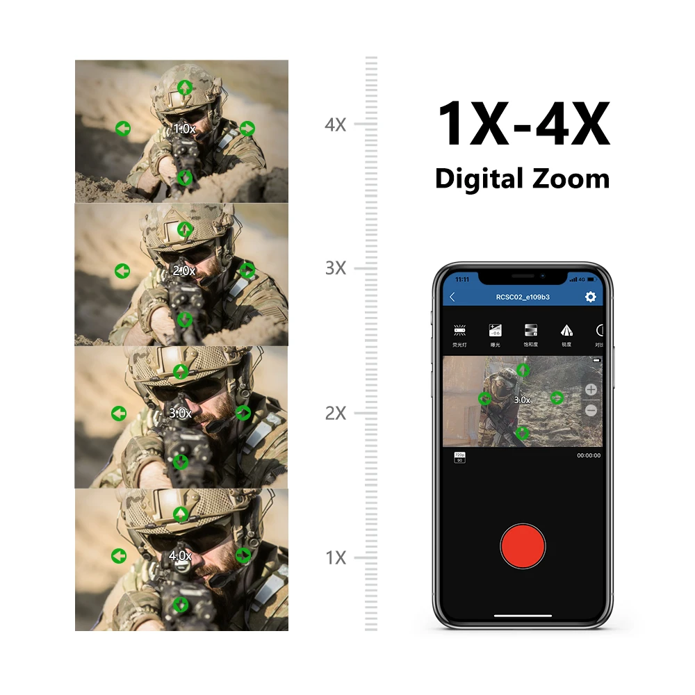 Камера для страйкбола RunCam водонепроницаемая IP64 камера с цифровым зумом 1400 мАч 128