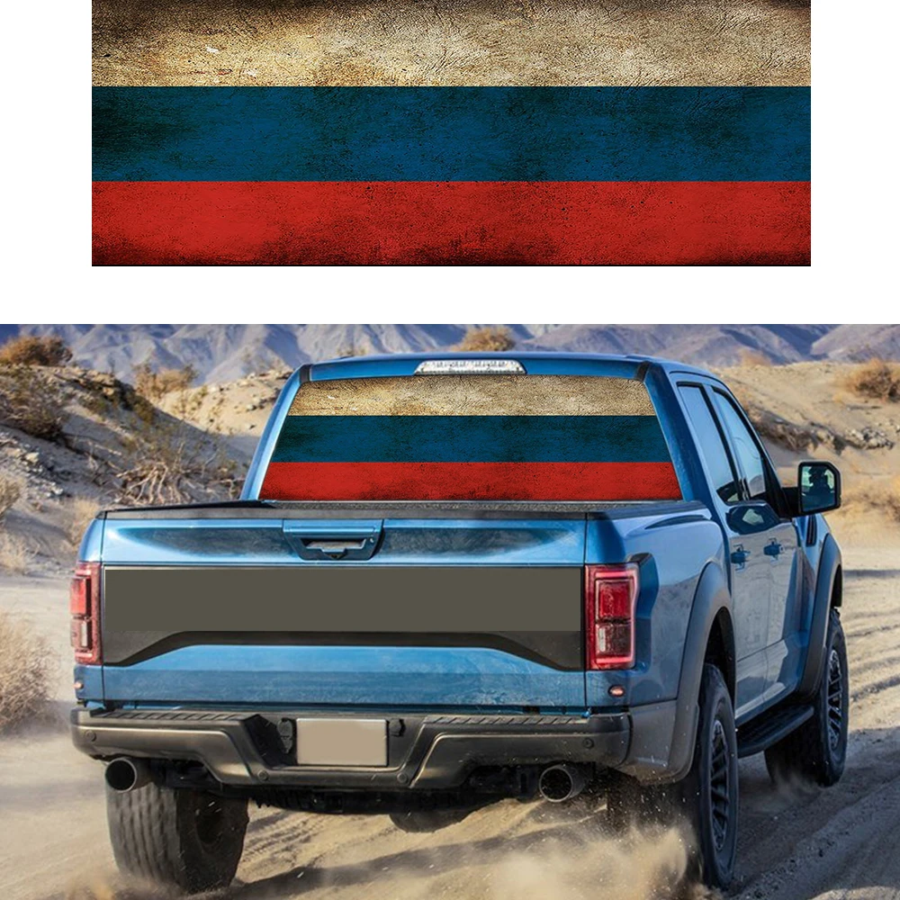 

After the Russian flag car sticker file wind glass ethylene ford Ranger raptor Dma nissan NAVARA hilux pickup isuzu accessories